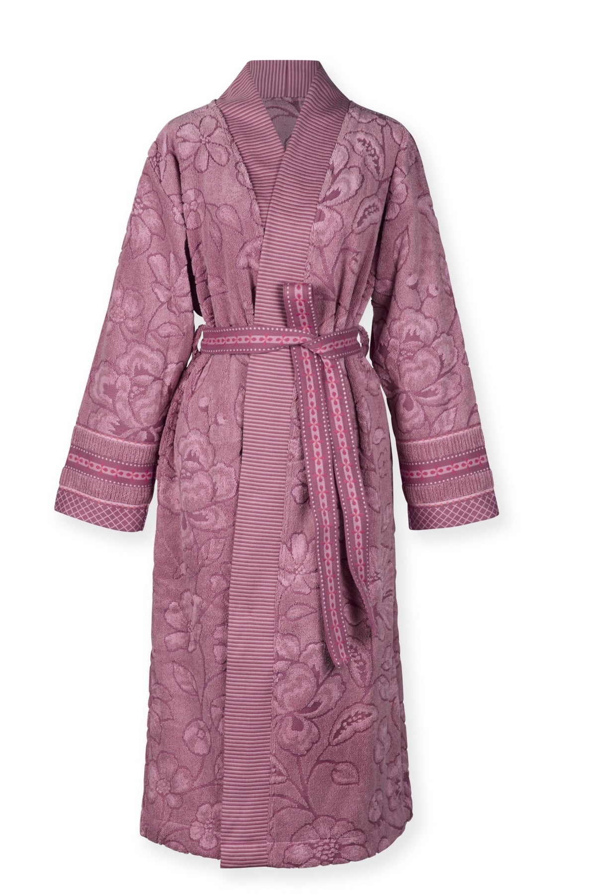 Pip Studio Badjas Jasmin Jacquard Bathrobe Licht roze