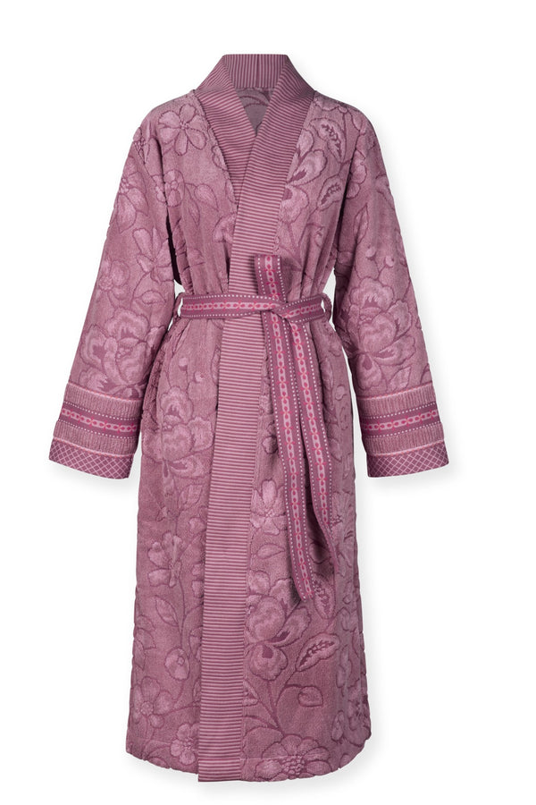 Pip Studio Badjas Jasmin Jacquard Bathrobe Licht roze