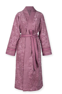 Pip Studio Badjas Jasmin Jacquard Bathrobe Licht roze