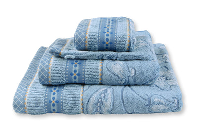 Pip Studio Handdoek Jasmin Jacquard Licht blauw