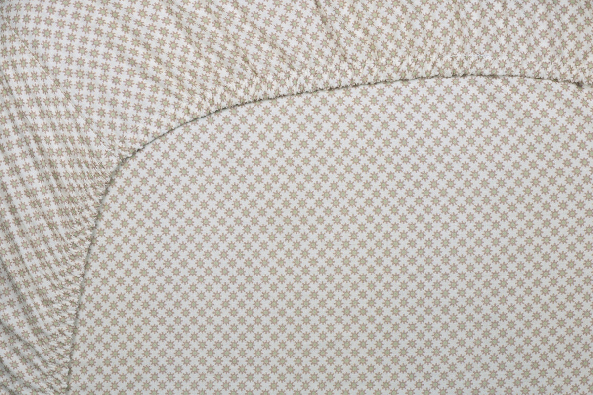 Pip Studio Hoeslaken Twinkle Star Fitted Sheet Wit Groen