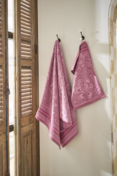 Pip Studio Handdoek Jasmin Jacquard Licht roze