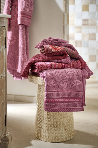 Pip Studio Handdoek Jasmin Jacquard Licht roze