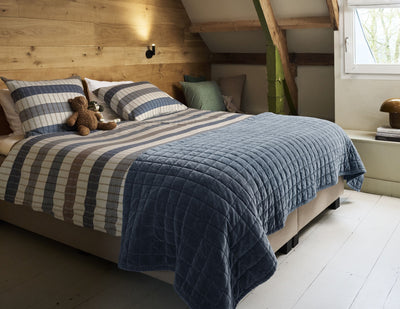 BeddingHouse Dekbedovertrek Bo Blauw