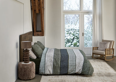 Riviera Maison Dekbedovertrek Tailor Blauw Groen
