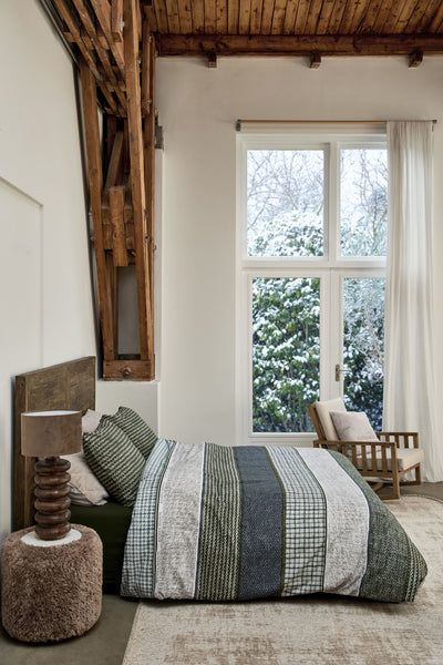 Riviera Maison Dekbedovertrek Tailor Blauw Groen