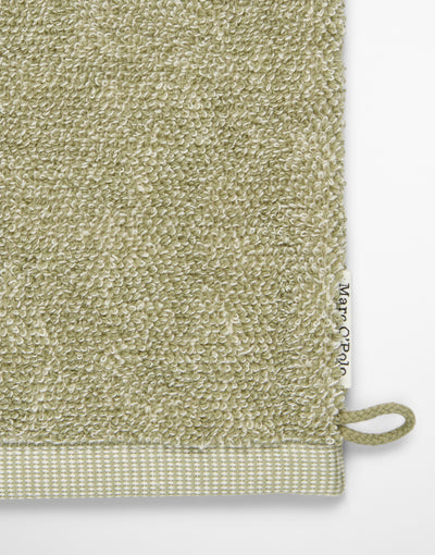 Marc O'Polo Washandje Timeless melange Mosgroen
