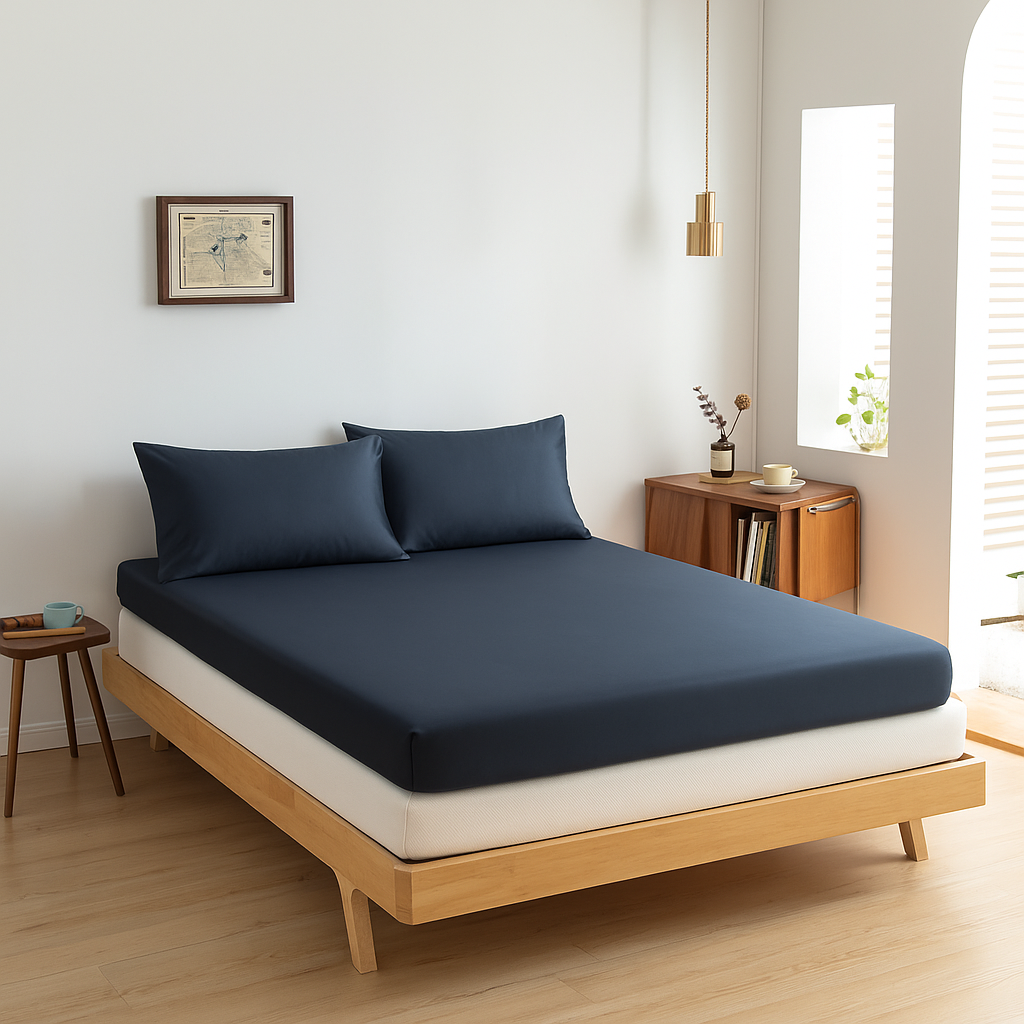 Boomba Bamboo Topper hoeslaken Premium Space Blue
