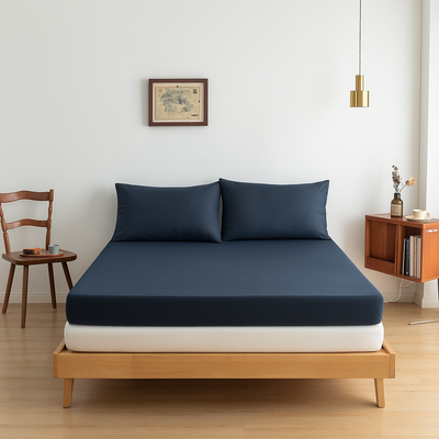 Boomba Bamboo Topper hoeslaken Premium Space Blue