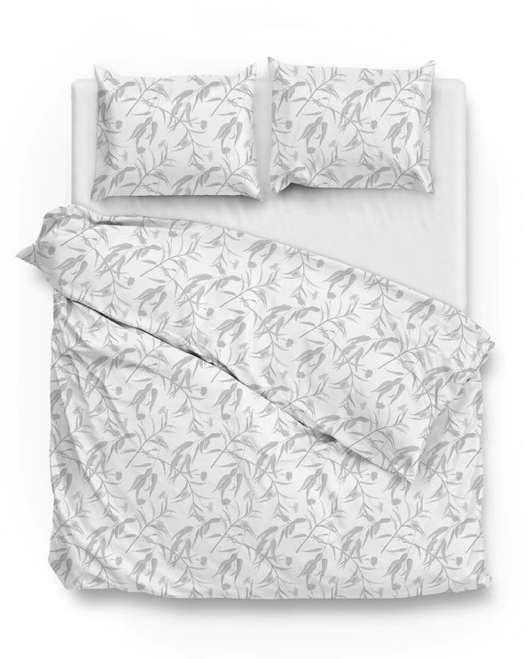 Zohome Dekbedovertrek Fiori di Satinado White