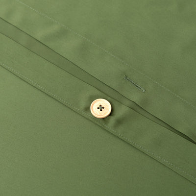 Boomba Bamboo Dekbedovertrek Premium Instopstrook Deep Moss