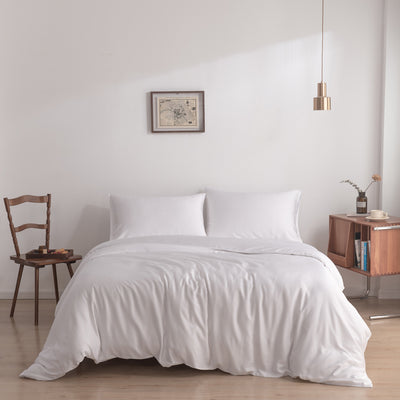 Boomba Bamboo Dekbedovertrek Premium Instopstrook Coco White