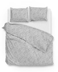Zohome Dekbedovertrek Fiori di Satinado Ash-Grey