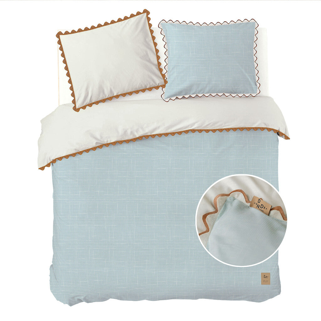 Dindi Home Dekbedovertrek Sweet & Curvy Blauw / Lichtblauw