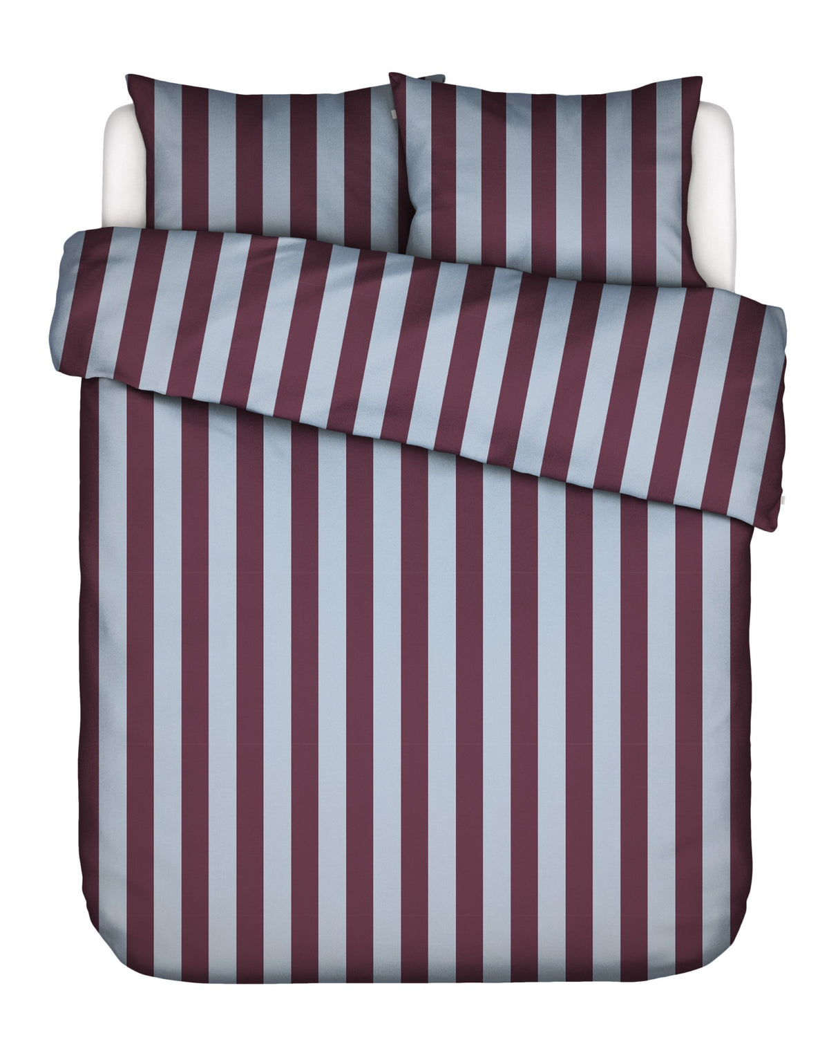 Essenza Dekbedovertrek Minte Stripe Mauve wine - Ice blue