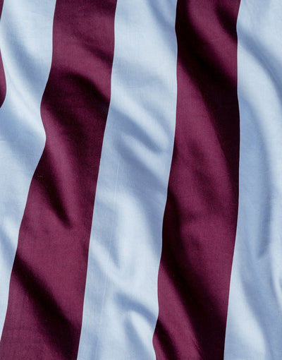 Essenza Dekbedovertrek Minte Stripe Mauve wine - Ice blue