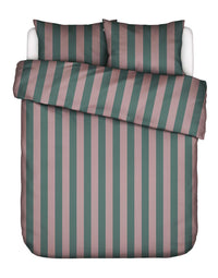 Essenza Dekbedovertrek Minte Stripe Woodrose - Dark teal