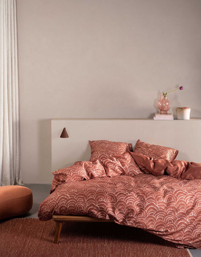 Essenza Dekbedovertrek Raye Terracotta