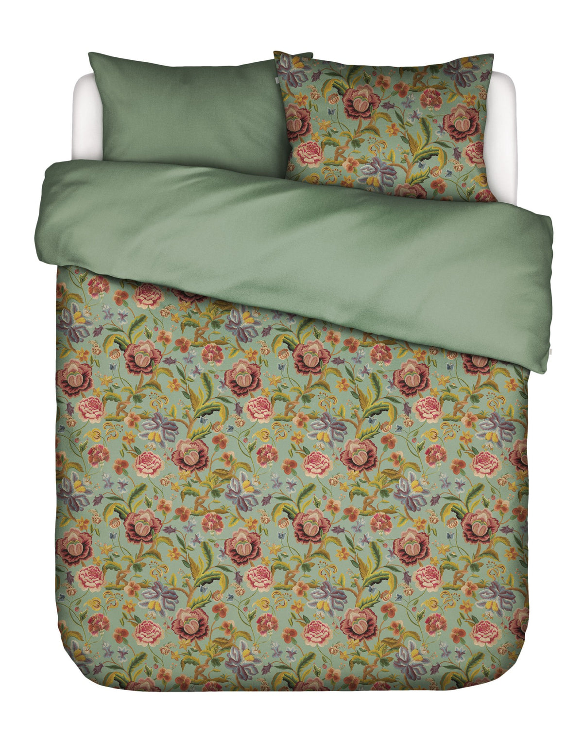 Essenza Dekbedovertrek Rosanella Basil green