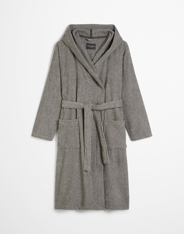 Marc O'Polo Badjas Timeless Men Melange Antraciet
