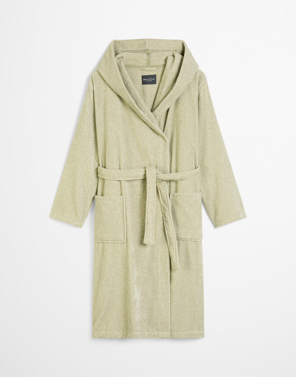 Marc O'Polo Badjas Timeless Men Melange Mosgroen