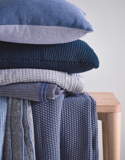 Marc O'Polo Plaid Nordic knit Smoke blue