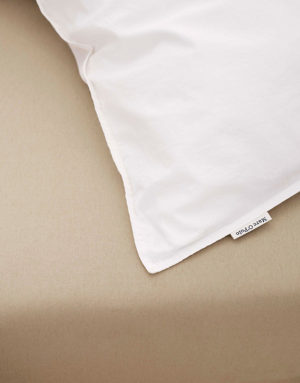 Marc O'Polo Hoeslaken Premium Organic Jersey Dark Sand