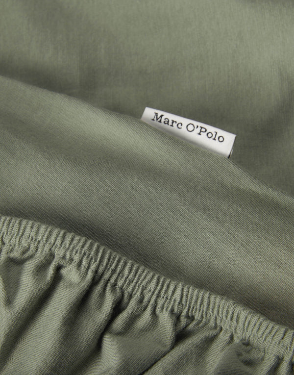 Marc O'Polo Hoeslaken Premium Organic Jersey Lichtgroen