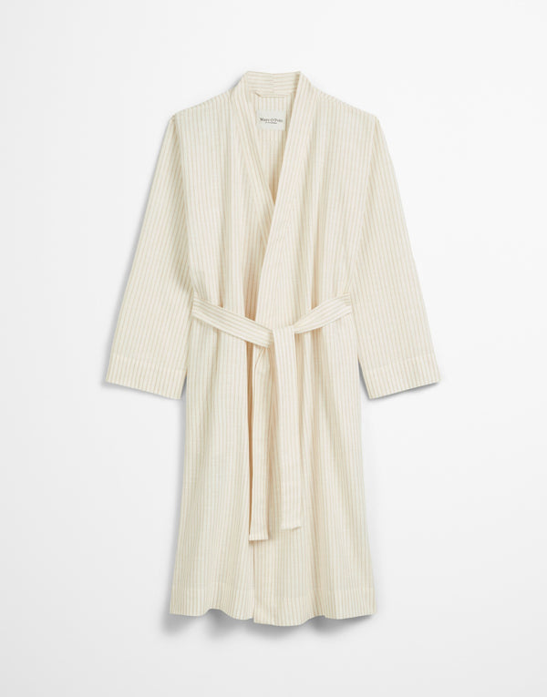 Marc O'Polo Kimono Classic fine stripe Dark Sand