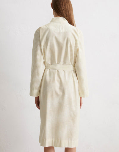 Marc O'Polo Kimono Classic fine stripe Dark Sand