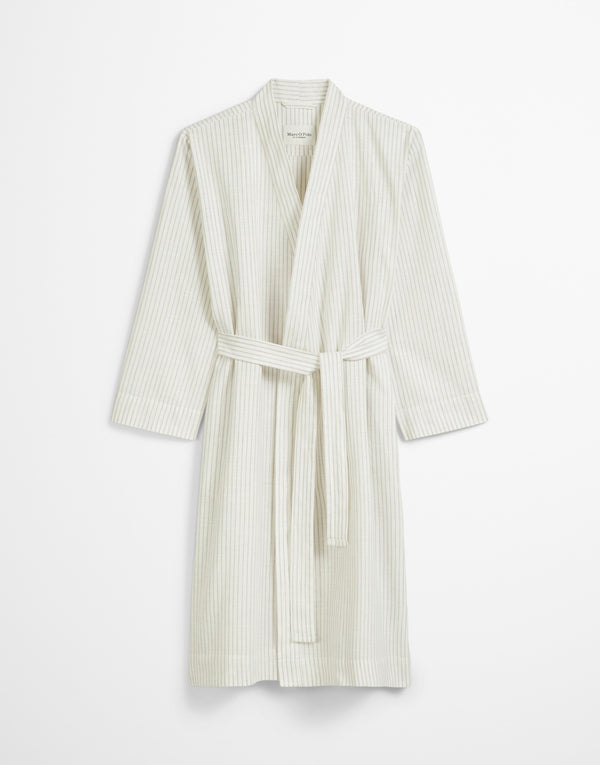 Marc O'Polo Kimono Classic fine stripe Grey mist