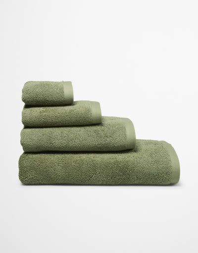 Marc O'Polo Handdoek Timeless Mosgroen