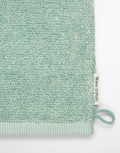 Marc O'Polo Washandje Timeless melange Aquamarine