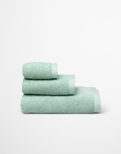 Marc O'Polo Handdoek Timeless melange Aquamarine