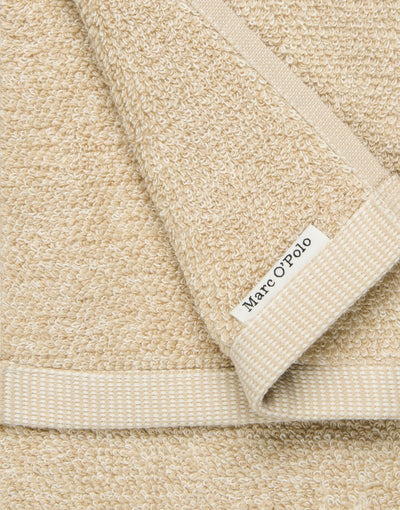 Marc O'Polo Gastendoekje Timeless melange Dark Sand
