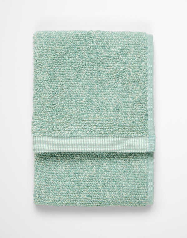 Marc O'Polo Gastendoekje Timeless melange Aquamarine