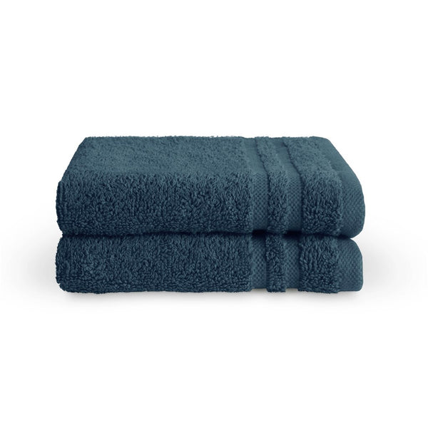 Byrklund Gastendoekje Bath Basics Dark Blue Set van 2