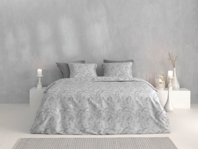 Zohome Dekbedovertrek Fiori di Satinado Ash-Grey