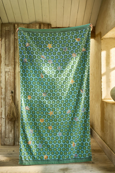 Pip Studio Strandlaken Sea Dots Beachtowel Green