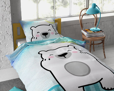 Dekbedovertrek Cuddle Bear Blue 140x220 cm