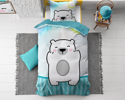 Dekbedovertrek Cuddle Bear Blue 140x220 cm