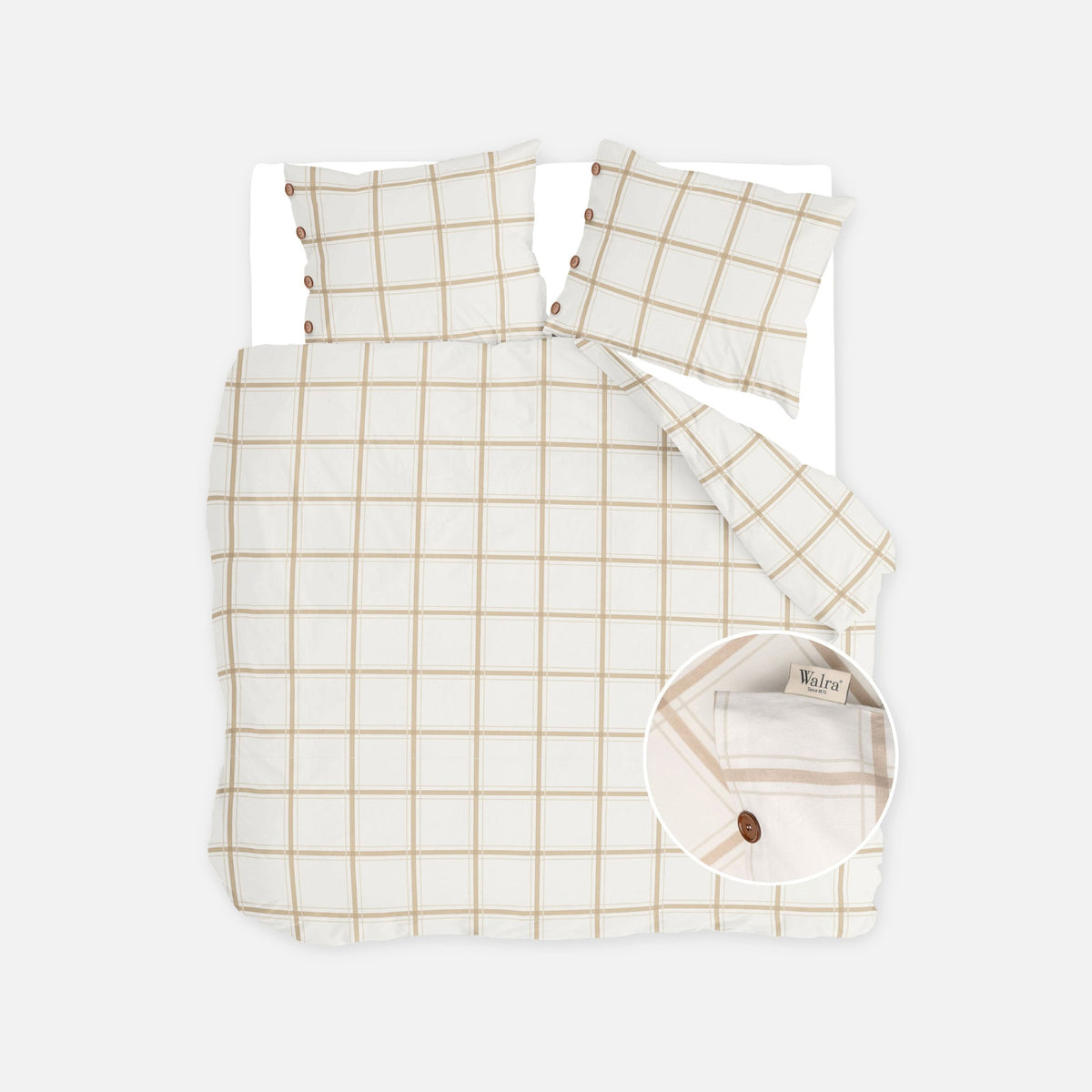 Walra Dekbedovertrek Comfort Checks Off White