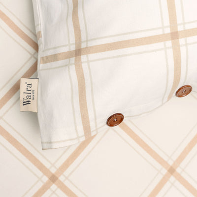 Walra Dekbedovertrek Comfort Checks Off White