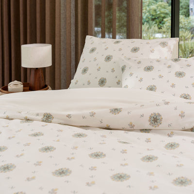Walra Dekbedovertrek Vintage Floral Zand