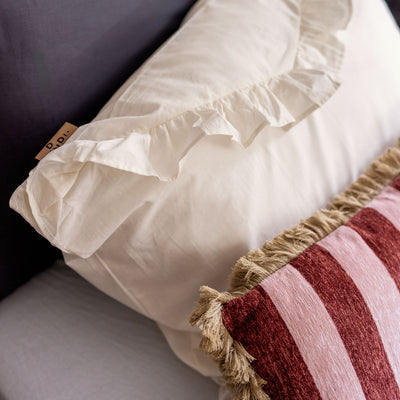 Dindi Home Dekbedovertrek White Ruffle Off White