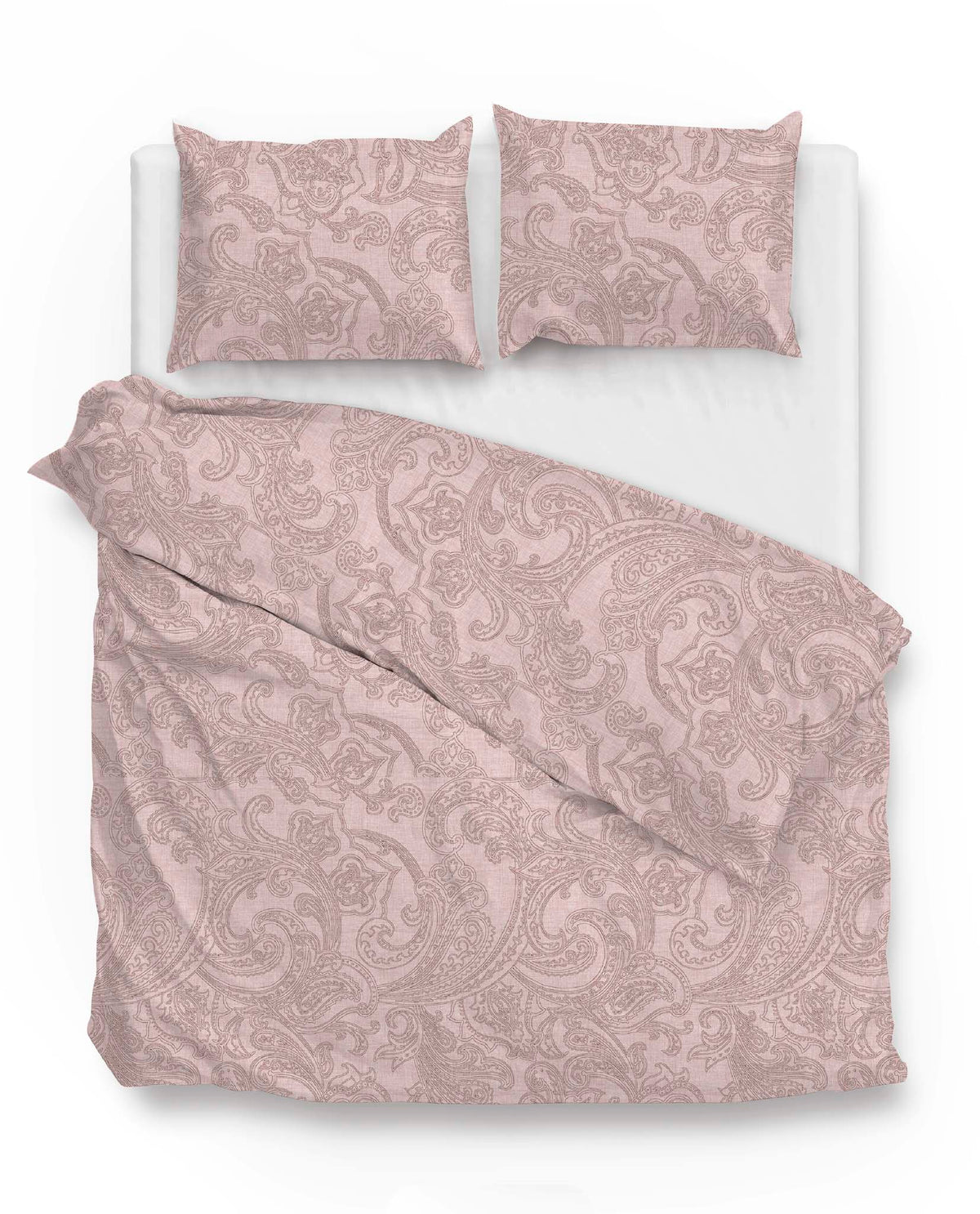 Zohome Dekbedovertrek Paisley di Lino Shell-Nude