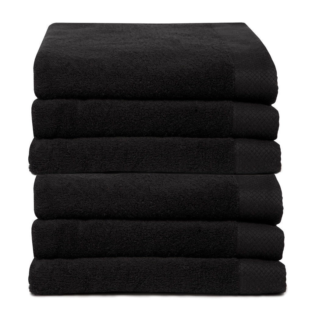 Seahorse Baddoek Pure Black Set van 6