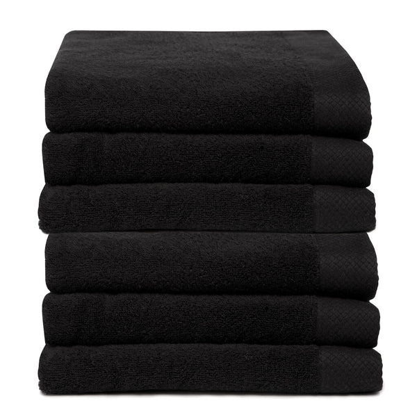 Seahorse Baddoek Pure Black Set van 6