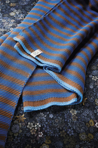 Pip Studio Plaid bonsoir stripe throw Blue 130x170 cm