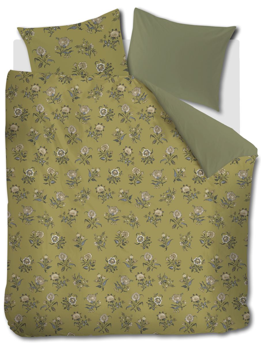 At Home Dekbedovertrek Bygone Olive Green